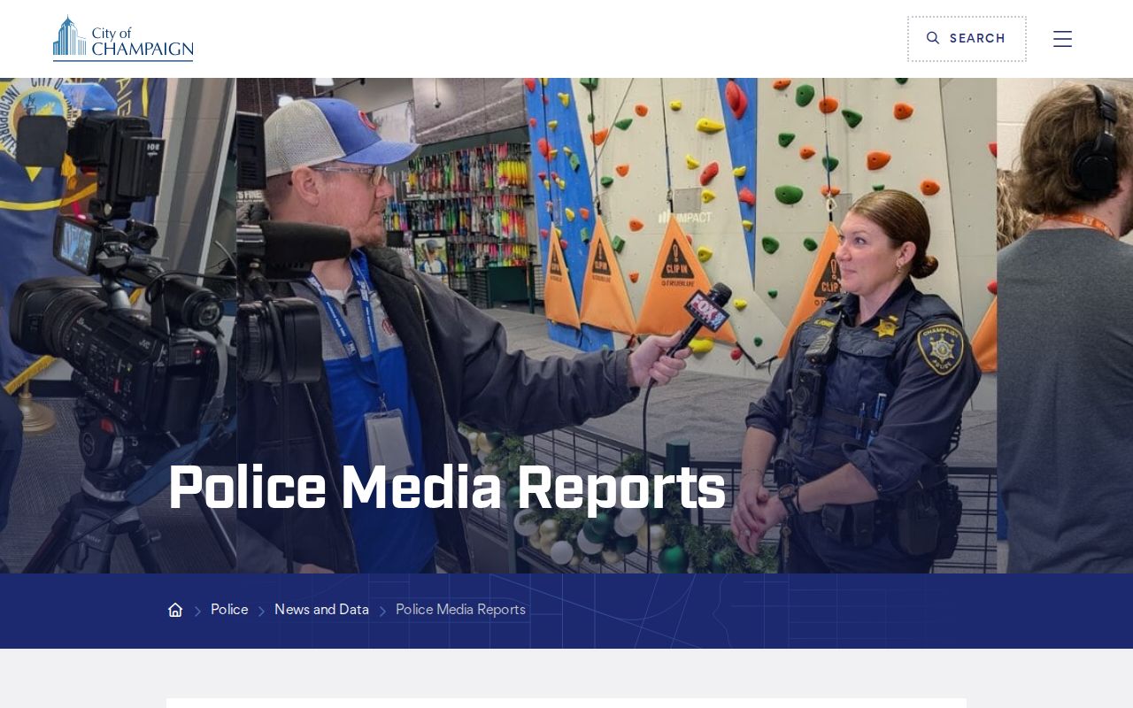 Champaign Police recent arrest media report access page