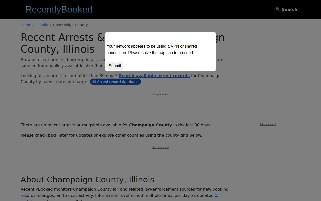 Unofficial RecentlyBooked Champaign County page