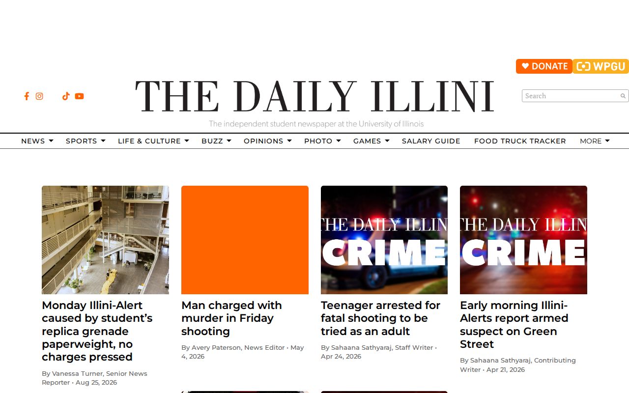 Daily Illini Champaign Urbana crime news archive